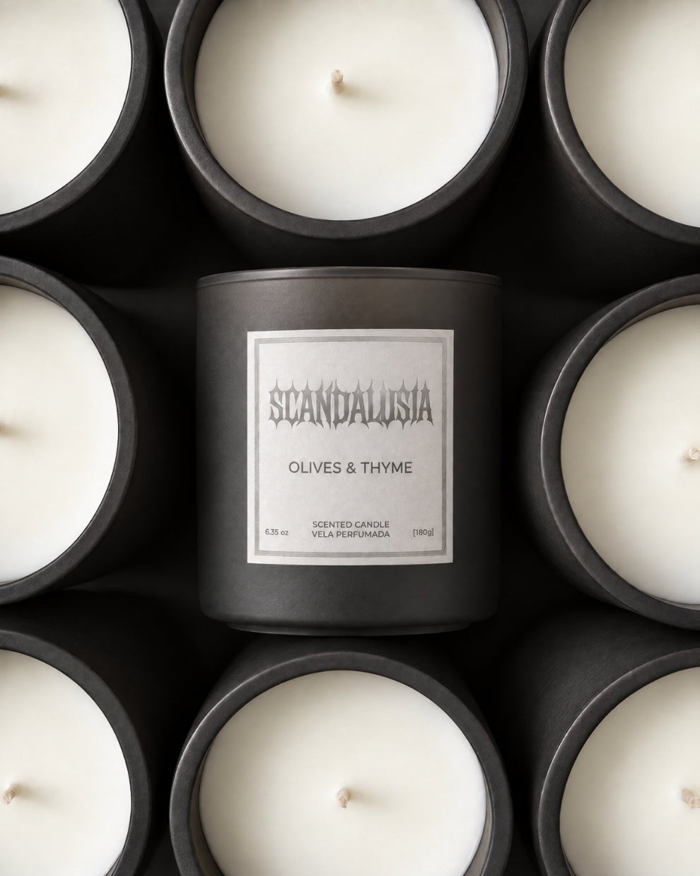 Scandalusia Premium Olives & Thyme Scented Candle – 180g