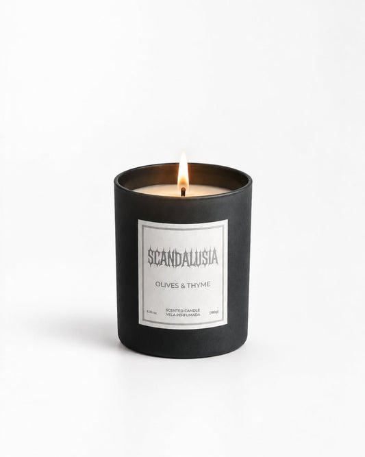 Scandalusia Premium Olives & Thyme Scented Candle – 180g
