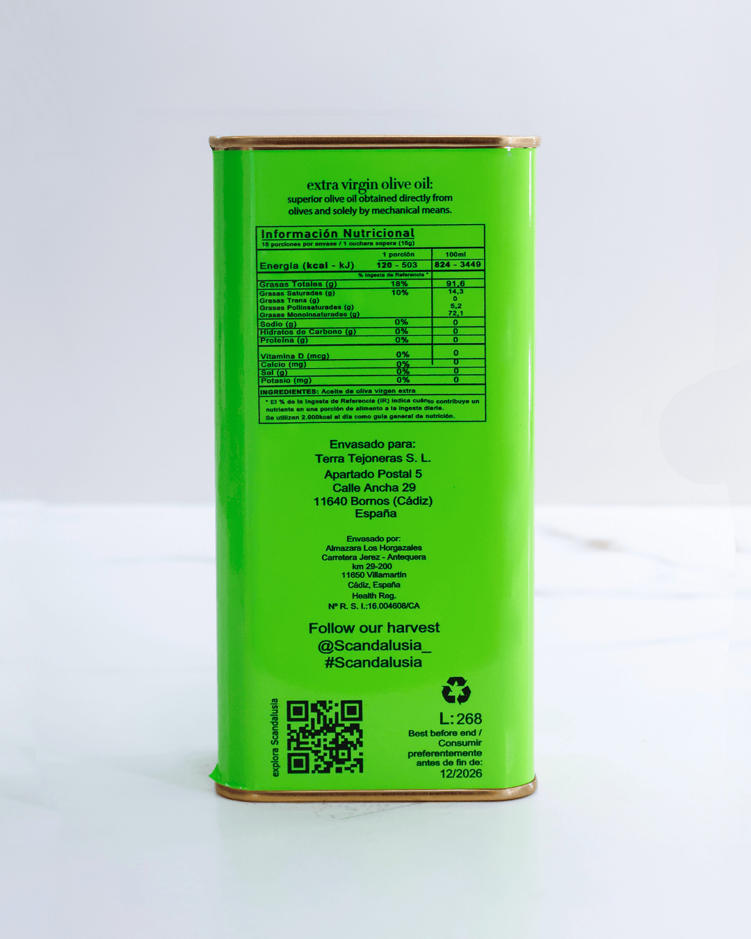 Aceite de oliva virgen extra arbequina premium Scandalusia - 500 ml